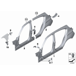 Uchwyt mocowanie karoserii dolny BMW F20 F21 F22 F23 F30 F31 F32 F33 F34 F36 F39 X2 F40 F45 F46 F48 X1 F80 - 41217284401