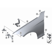 Uchwyt ścianki bocznej, przedn. prawy 3 - 41357298040