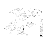 Obudowa zbiornika paliwa środkowa SAPPHIRE-BLACK BMW K25 R1200 GS - 46637724735