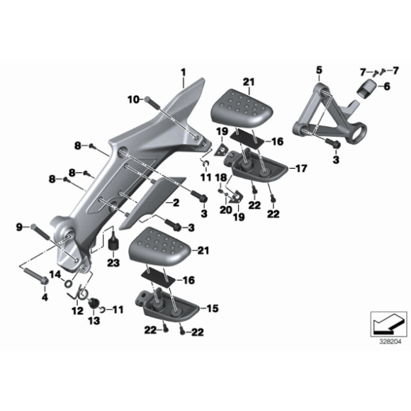 Podnóżek lewy BMW K48 K1600GTL - 46717728427
