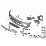 Obudowa zderzaka przód dolna lewa BMW E71 E72 X6 30dX 35dX 35iX 40iX 50iX M50dX - 51112159269