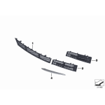 Kratka wlotu powietrza przód lewa BMW F10 F11 520 523 525 528 530 535 550 - 51117200699