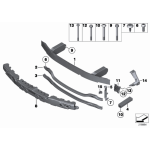 Wzmocnienie belka zderzaka przód BMW F07 F10 F11 520 523 525 528 530 535 550 - 51117203078