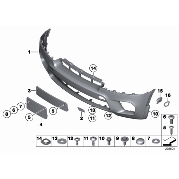 Komplet uchwytów Side view camera zderzaka przód BMW E70 X5 E71 X6 - 51117245403