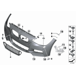 Mocowanie zderzaka przód prawe BMW F20 F21 F22 F23 114 116 118 120 125 M135 218 220 225 228 230 M235 M240 - 51117245764