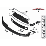 Uszczelka zderzaka przód prawa MINI R55 R56 R57 R58 R59 Cooper - 51117255110