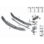 Wspornik zderzaka przód lewy BMW F22 F23 F30 F31 F32 F33 F34 F36 - 51117266195