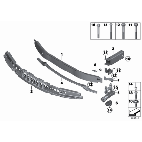Wspornik zderzaka przód lewy BMW F22 F23 F30 F31 F32 F33 F34 F36 - 51117266195