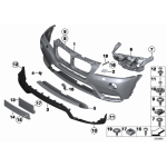 Mocowanie uchwyt absorbera belki przód BMW F25 F26 X3 X4 - 51117276426