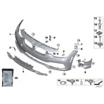 Mocowanie zderzaka przód błotnika lewe BMW F30 F31 316 318 320 325 328 330 335 340 - 51117279711