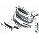 Mocowanie halogenu prawe MINI R55N R56N R57N R58 R59 Cooper One - 51117283348
