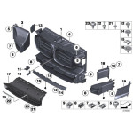 Adapter kanału wlotu powietrza przód BMW F01 F02 F04 730d 740d 730i 740i 750i 760i - 51117907155