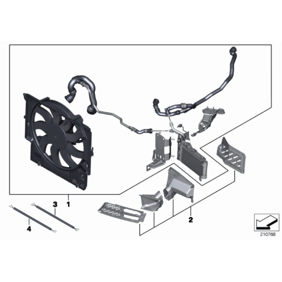 Osłona wlotu powietrza zderzaka przód lewa BMW E92N 335is - 51118050585