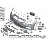 Osłona wlotu powietrza zderzaka przód prawa BMW E92N 335is - 51118050586