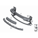 Absorber uderzenia dolny zderzaka przód MINI R60 R61 - 51119801604