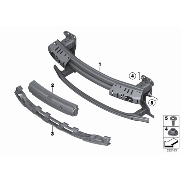 Absorber uderzenia dolny zderzaka przód MINI R60 R61 - 51119801604