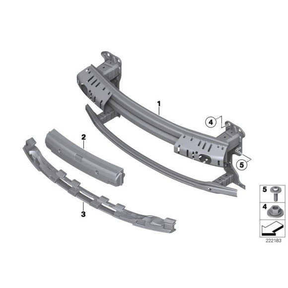 Absorber uderzenia dolny zderzaka przód MINI R60 R61 - 51119801604