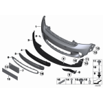Osłona uszczelka zderzaka przód dolna prawa MINI R60 R61 - 51119802644