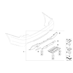 Dyfuzor BMW Performance do pakietu aerodynamicznego typu M BMW E92 E93 - 51122159174
