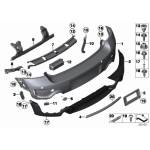 Prowadnica mocowanie zderzaka tył MINI R60 R61 Cooper - 51129807144