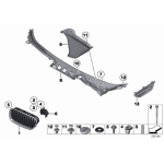 Nerka atrapa przód lewa BMW F10 F11 520 523 525 528 530 535 550 prod. do 2013-07 - 51137203649