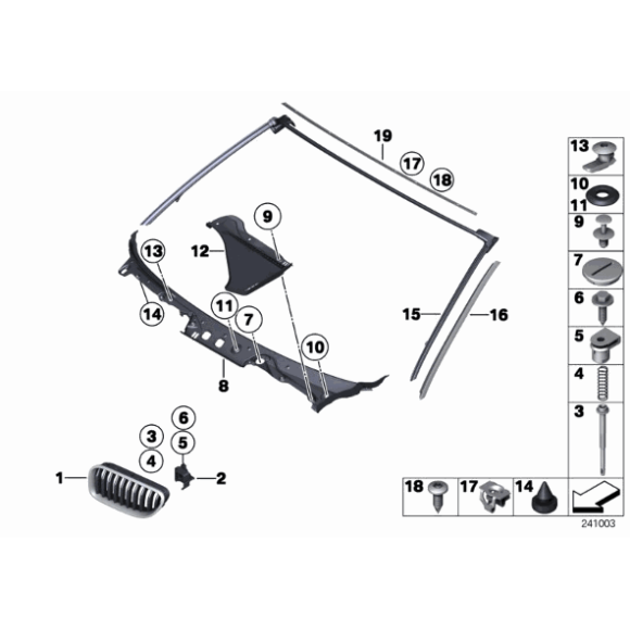 Atrapa nerka prawa BMW F06 F12 F13 640i 640d 640iX 640dX - 51137211922
