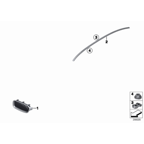 Atrapa nerka lewa Sport BMW F30 F30N F31 F31N 316 318 320 325 328 330 335 340 - 51137260497