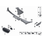 Atrapa nerka prawa BMW F10 M5 - 51138054492