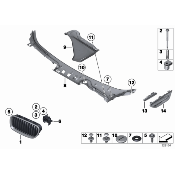 Atrapa nerka prawa BMW F10 M5 - 51138054492