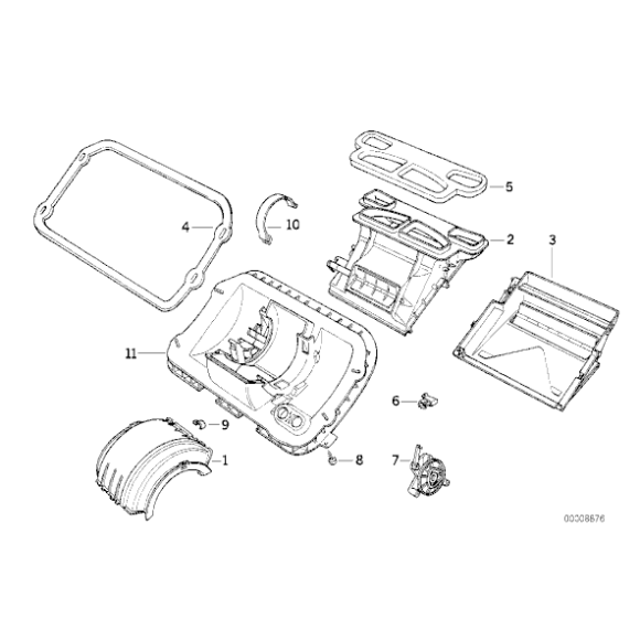 Taśma zaciskowa obudowy wentylatora Siemens BMW E36 316 318 325 M3 320 - 64111393253