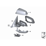 Obudowa lusterka lewa dolna BMW E60N E61N E63N E64N F01 F10 F11 F12 F13 - 51167266035