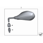 Lusterko lewe BMW R131 R134 G650 - 51167723405