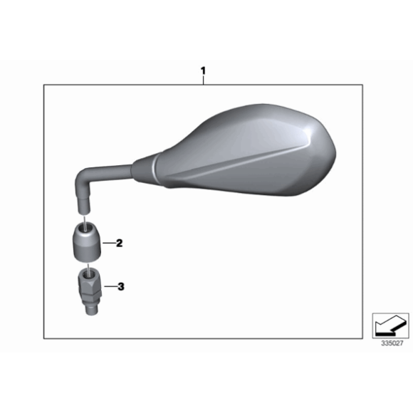 Lusterko lewe BMW R131 R134 G650 - 51167723405