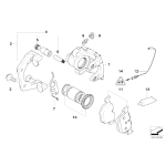 Obudowa wtyczki czarna klocków hamulcowych tył BMW E53 X5 - 61131393742