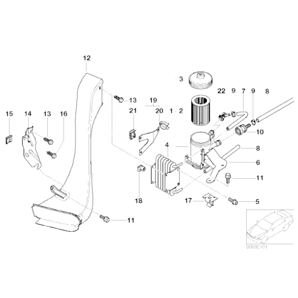 Wtyczka króciec paliwa BMW E46 318d 320d M47 - 13532247700