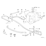 Uchwyt przewodu spryskiwacza BMW E36 316 318 320 323 325 328 M3 - 61671393838