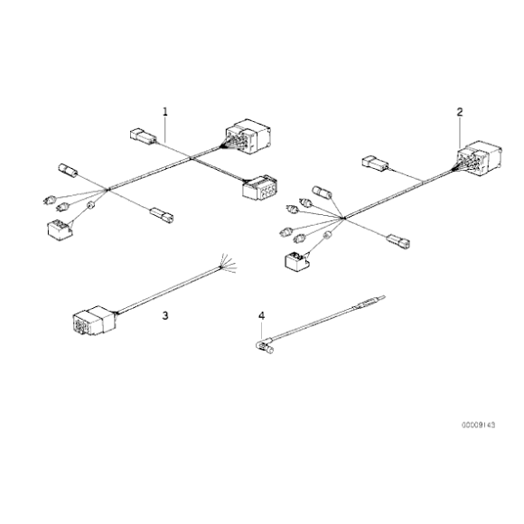 Przewód adaptera anteny BMW E30 E31 E32 E34 E36 840 850 316 318 320 323 325 M3 520 518 525 530 535 540 730 740 735 - 65121394202