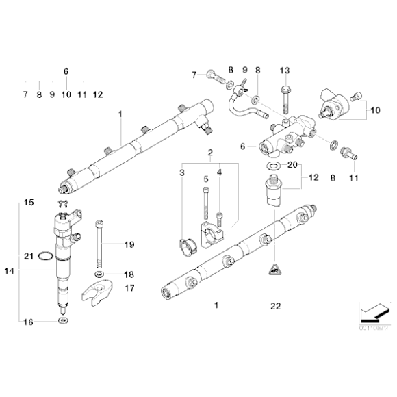 Podkładka śruby uchwytu wtryskiwacza BMW E38 740d E65 740d 745d - 13532248428