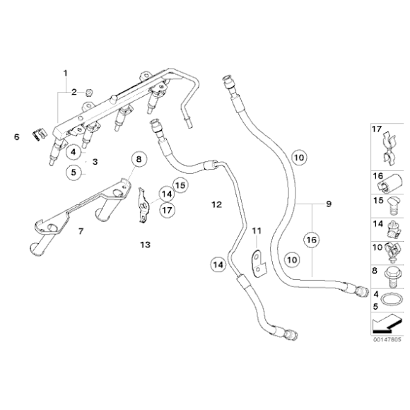 Wtryskiwacz BMW E46 E83 E85 E87 E90 E91 318316 X3 2.0i Z4 2.0i - 13537506158