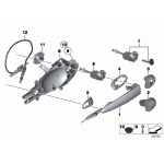 Linka cięgno klamki zewnętrznej drzwi przód BMW E84 X1 - 51212990415