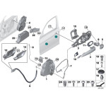 Cięgno zewnętrznej klamki drzwi przód BMW F20 F32 F33 F82 F83 M4 - 51217242575