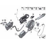 51217297439 Cięgno linka klamki drzwi przód BMW F01 F02 F04 F06 F07 F10 F11 F12 F13 - 51217297439 - Części oryginalne BMW Łódź | Sklep internetowy BMW