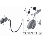 Klamka zewnętrzna tył prawa MINI R60 Cooper JCW One - 51219803704