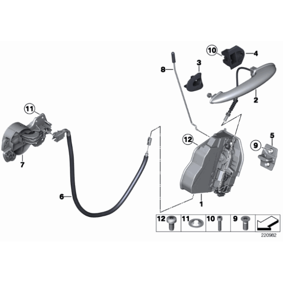 Klamka zewnętrzna tył prawa MINI R60 Cooper JCW One - 51219803704