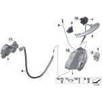 Klamka zewnętrzna tył prawa MINI R60 Cooper JCW One - 51219803704