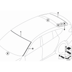Osłona szyby tył dolna BMW F07 F07N 520 530 535 550 - 51317199798