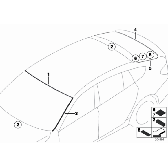 Osłona szyby tył dolna BMW F07 F07N 520 530 535 550 - 51317199798