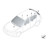 Szyba tył BMW F20 F21 114 116 118 120 125 135 140 - 51317239882