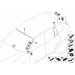Zaczep listwy szyby przód dolny lewy BMW F25 X3 18 20 28 30 35 - 51317306205