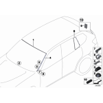 Zaczep listwy szyby przód dolny prawej BMW F25 X3 18 20 28 30 35 - 51317306206